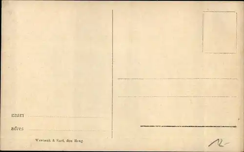 Ak Niederländisches Kriegsschiff, Hr. Ms. Koningin Regente, Flagge, Wappen