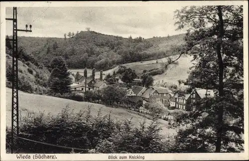 Ak Wieda Walkenried Harz, Blick zum Knickling