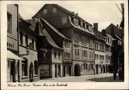 Ak Weimar in Thüringen, Das Kirms Krackow Haus in der Jacobstraße