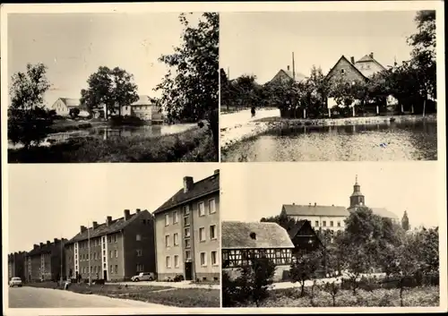 Ak Seelingstädt Thüringen, Straßenansicht, See, Wohnhäuser, Kirche