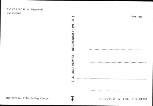 Ak Roitzsch Sandersdorf Brehna Sachsen Anhalt, Badeanstalt