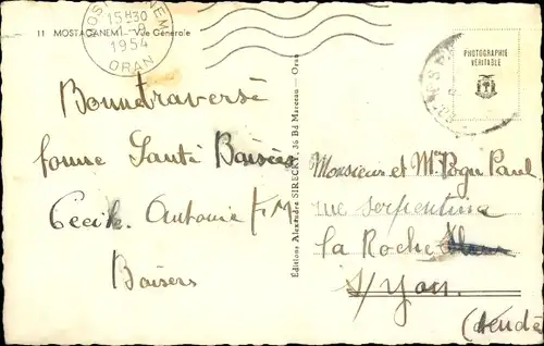 Ak Mostaganem Oran Algerien, Vue Generale