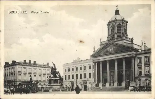Ak Bruxelles Brüssel Belgien, Place Royale