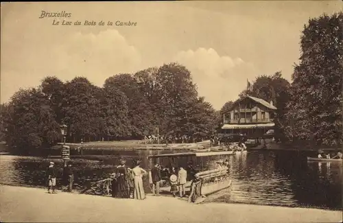 Ak Bruxelles Brüssel Belgien, le Lac du Bois de la Cambre, Boote