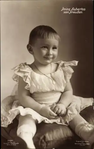 Ak Prinz Hubertus von Preußen, Kleid, Kleinkind, Kinderportrait, Liersch 3437