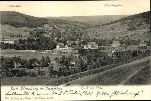 Ak Świeradów Zdrój Bad Flinsberg Schlesien, Haumberglehne, Talblick, Hasenstein