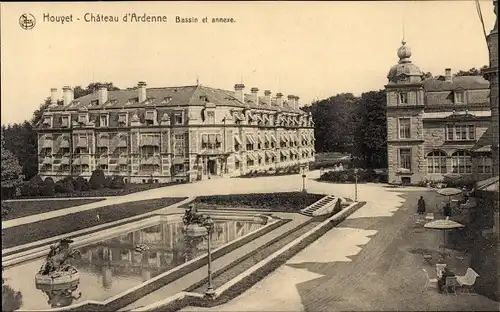 Ak Houyet Wallonien Namur, Chateau d'Ardenne, Bassin et annexe