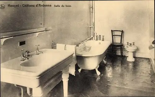 Ak Houyet Chateau d'Ardenne Wallonien Namur, Salle de bain, Hotel du Chateau d'Ardenne