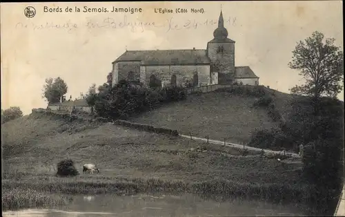 Ak Jamoigne Wallonien Luxemburg Belgien, Bords de la Semois, L'Eglise (Cote Nord)