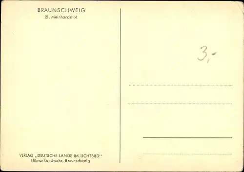 Ak Braunschweig in Niedersachsen, Meinhardshof, Nr. 210