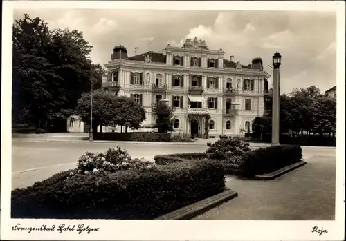 Ak Františkovy Lázně Franzensbad Region Karlsbad, Hotel Holger