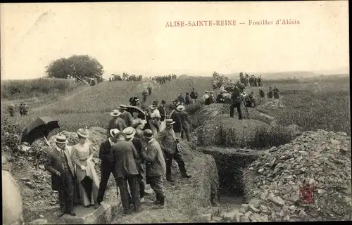 Ak Alise Sainte Reine Côte-d’Or, Fouilles d'Alesia