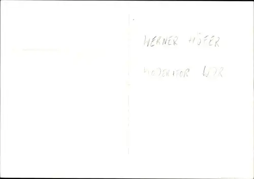 Foto Ak Fernsehmoderator Werner Höfer, Portrait, Autogramm