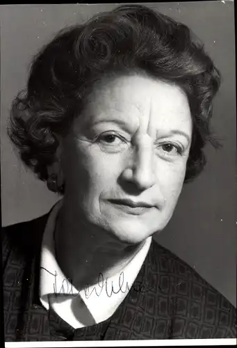 Foto Schauspielerin Ida Ehre, Portrait, Autogramm
