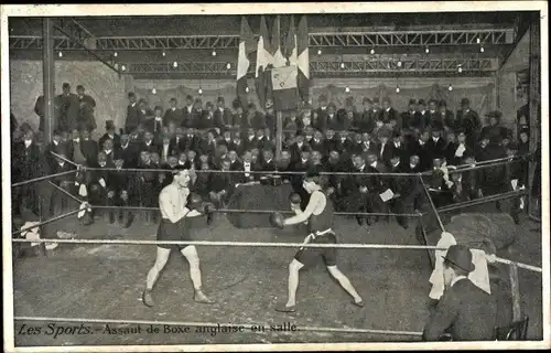 Ak Sports, Assaut de Boxe anglaise en salle, Boxer beim Kampf, Boxring