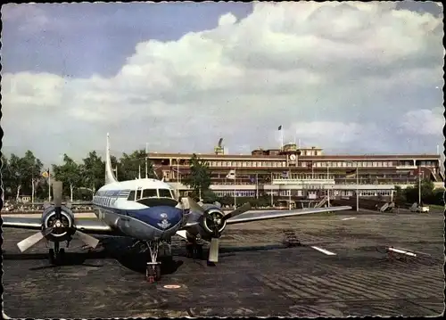 Ak Hamburg Nord Fuhlsbüttel, Flughafen, Propellermaschine