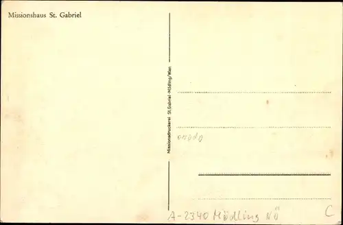 Ak Mödling in Niederösterreich, Missionshaus St. Gabriel