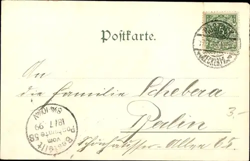 Ak Hansestadt Rostock, Promenade, Gymnasium, Post