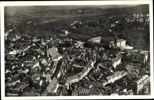 Ak Weimar in Thüringen, Luftaufnahme