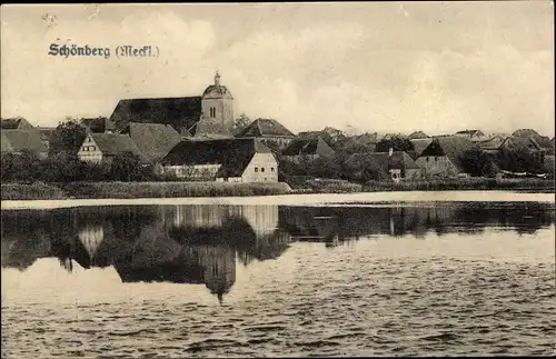 Ak Schönberg in Mecklenburg, Häuser am Wasser