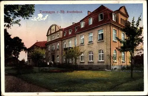 Ak Dormagen am Rhein, Blick auf das Krankenhaus mit Garten