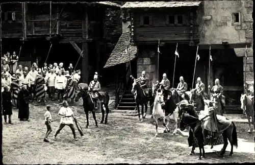 Ak Matten bei Interlaken Kt. Bern Schweiz, Tell-Freilichtspiele, Apfelschuss Szene