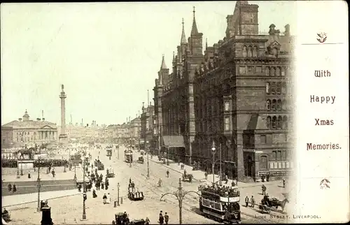 Ak Liverpool Merseyside England, Lime Street