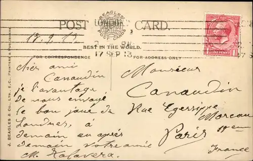 Ak London City England, Charing Cross Station