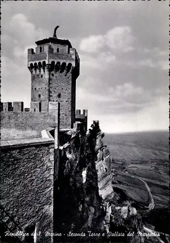 Ak San Marino, Der zweite Turm und das Marecchialtal
