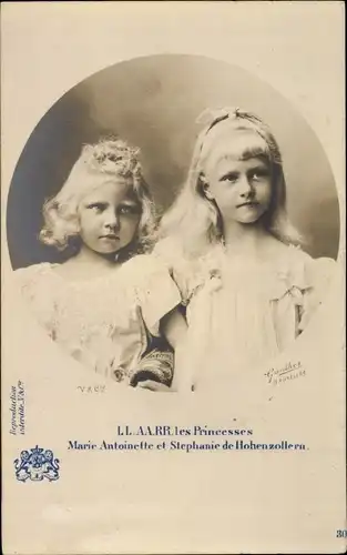 Ak Prinzessinnen Marie Antoinette und Stephanie von Hohenzollern