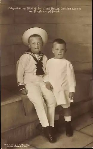 Ak Erbgroßherzog Friedrich Franz und Herzog Christian Ludwig von Mecklenburg Schwerin