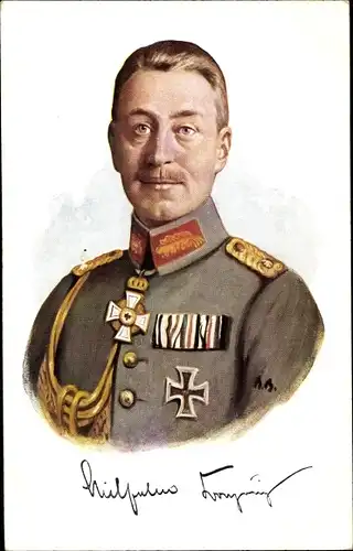 Künstler Ak Kronprinz Wilhelm von Preußen, Portrait