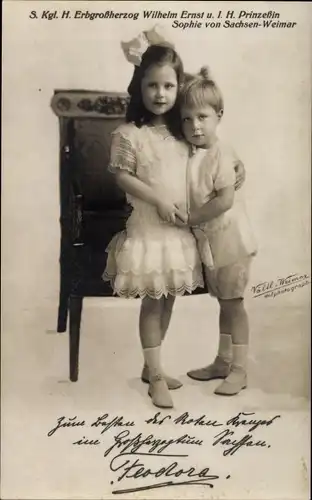 Ak Erbgroßherzog Wilhelm Ernst und Prinzessin Sophie von Sachsen Weimar Eisenach