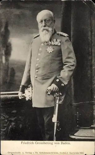 Ak Friedrich, Großherzog von Baden, Portrait, Militär-Uniform