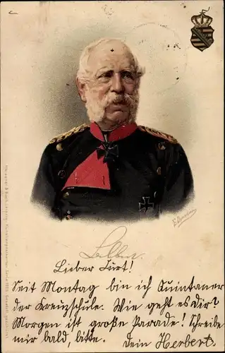 Künstler Litho Donadini, Antonio Ermenegildo, König Albert von Sachsen, Meissner & Buch 1005