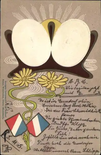 Präge Passepartout Ak Königin Wilhelmina der Niederlande, Prinz Hendrik, Heinrich zu Mecklenburg