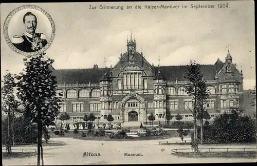 Ak Hamburg Altona, Erinnerung Kaiser Manöver 09.1904, Museum, Kaiser Wilhelm II