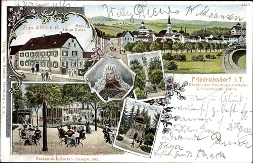 Ak Friedrichsdorf im Taunus, Gasthaus zum Adler, Landgraf Friedrich von Hessen Homburg