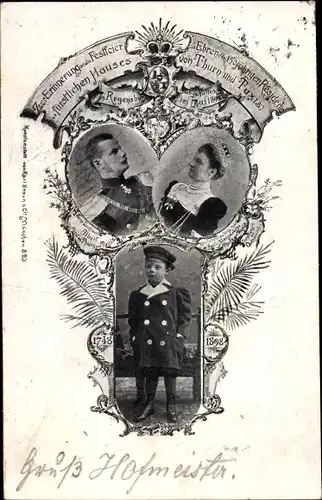 Ak Regensburg, Prinz Albert von Thurn Taxis, Margarethe, Erbprinz Franz Joseph