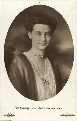 Ak Großherzogin Alexandra von Mecklenburg-Schwerin, Portrait