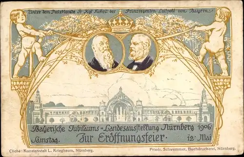 Ganzsachen Litho Nürnberg, Landesausstellung 1906, Prinzregent Luitpold, PP 15 C 115 01