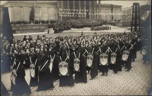 Foto Ak München Bayern, Beisetzungsfeier König Ludwig III. u. Königin Marie Therese 1921