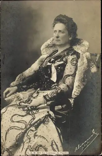 Ak S. A. R. Madame La Comtesse de Flandre, Maria Luiza Hohenzollern-Sigmaringen
