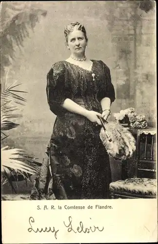 Ak S. A. R. Madame La Comtesse de Flandre, Maria Luiza Hohenzollern-Sigmaringen