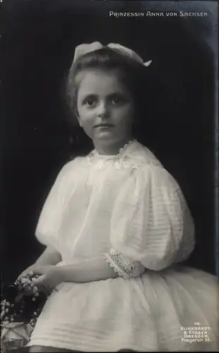 Ak Prinzessin Anna von Sachsen, Portrait