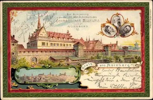 Litho Nürnberg in Mittelfranken, Germanisches Nationalmuseum, 50jähriges Jubiläum
