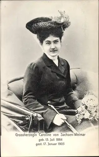 Ak Großherzogin Caroline von Sachsen Weimar