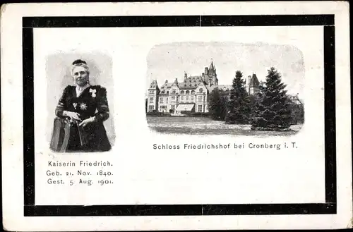 Ak Kronberg im Taunus, Schloss Friedrichshof, Kaiserin Friedrich