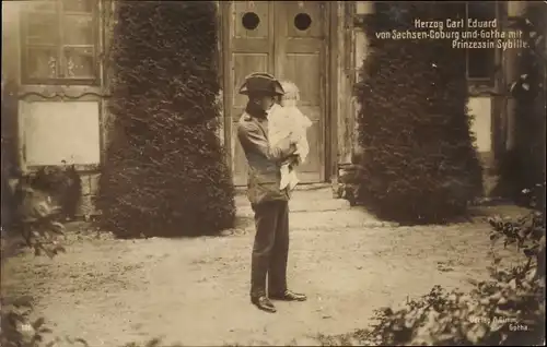 Ak Herzog Carl Eduard von Sachsen Coburg Gotha, Prinzessin Sybille, Naumburg 1910