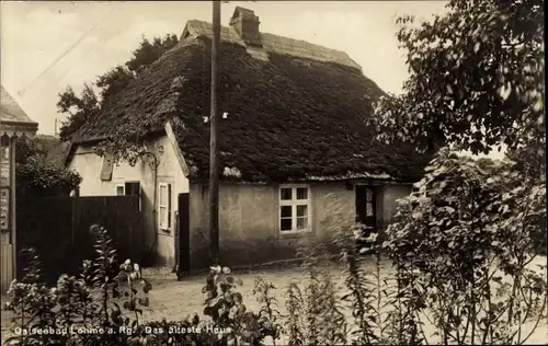 Ak Lohme auf Rügen, Das älteste Haus